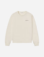 Elevated Faith Christian Crewneck Sweatshirt in Cream with Simple Text Design