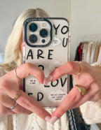 Elevated Faith Christian iPhone Case with uplifting messages and a clear design for spiritual expression