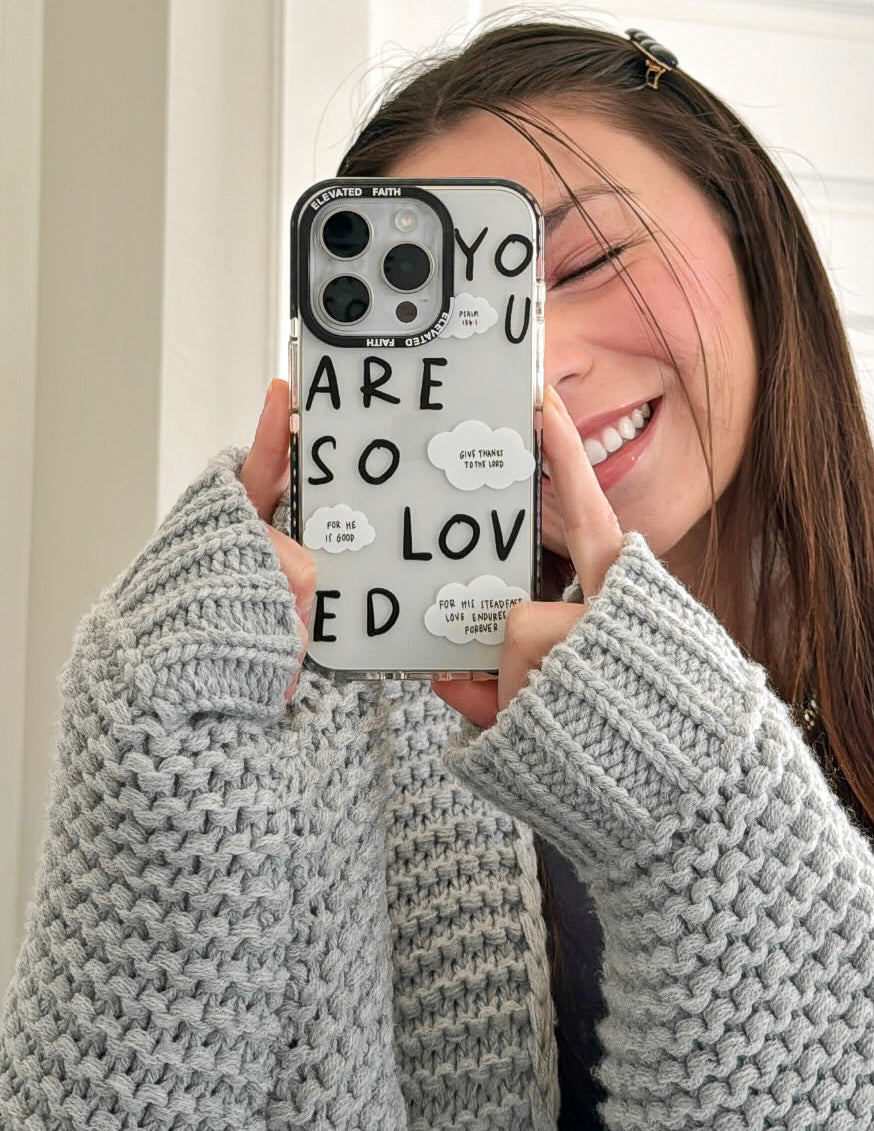 Elevated Faith Christian iPhone Case featuring inspirational messages for daily encouragement