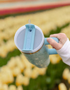 Elevated Faith Tumbler in Light Blue with Straw, Perfect Christian Gifts for Everyday Use