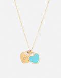 Gold Heart Necklace with Turquoise Accent from Elevated Faith, perfect for Christian Jewelry