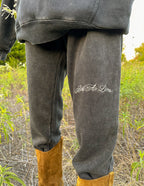 Elevated Faith sweatpants featuring 'Bold as Lions' embroidery, ideal Christian Apparel for casual wear