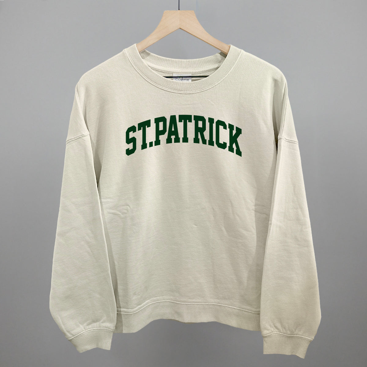 St.Patrick Arch Funny Oversized Boxy Crewneck Sweatshirt in Bone – Ivy + Cloth
