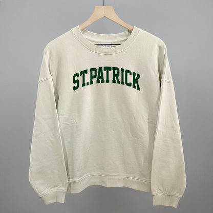 St.Patrick Arch Funny Oversized Boxy Crewneck Sweatshirt in Bone – Ivy + Cloth