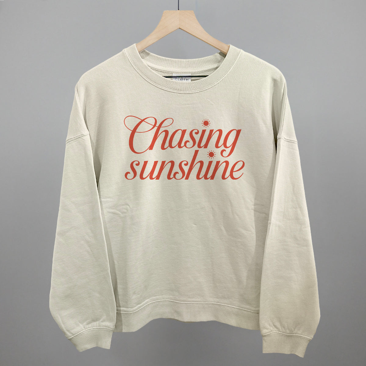 Chasing Sunshine Funny Oversized Boxy Crewneck Sweatshirt in Bone – Ivy + Cloth