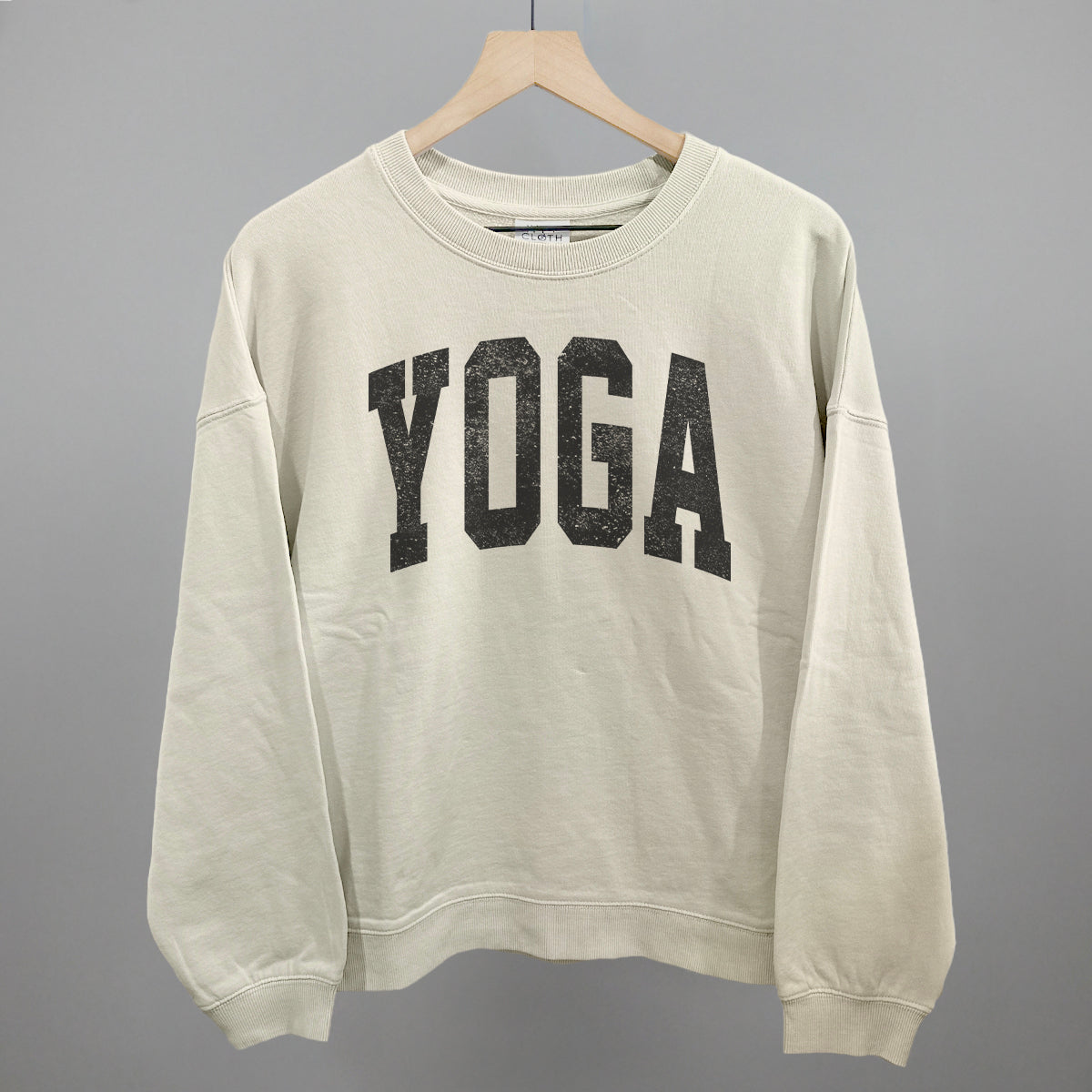 Yoga Arch Funny Oversized Boxy Crewneck Sweatshirt in Bone – Ivy + Cloth