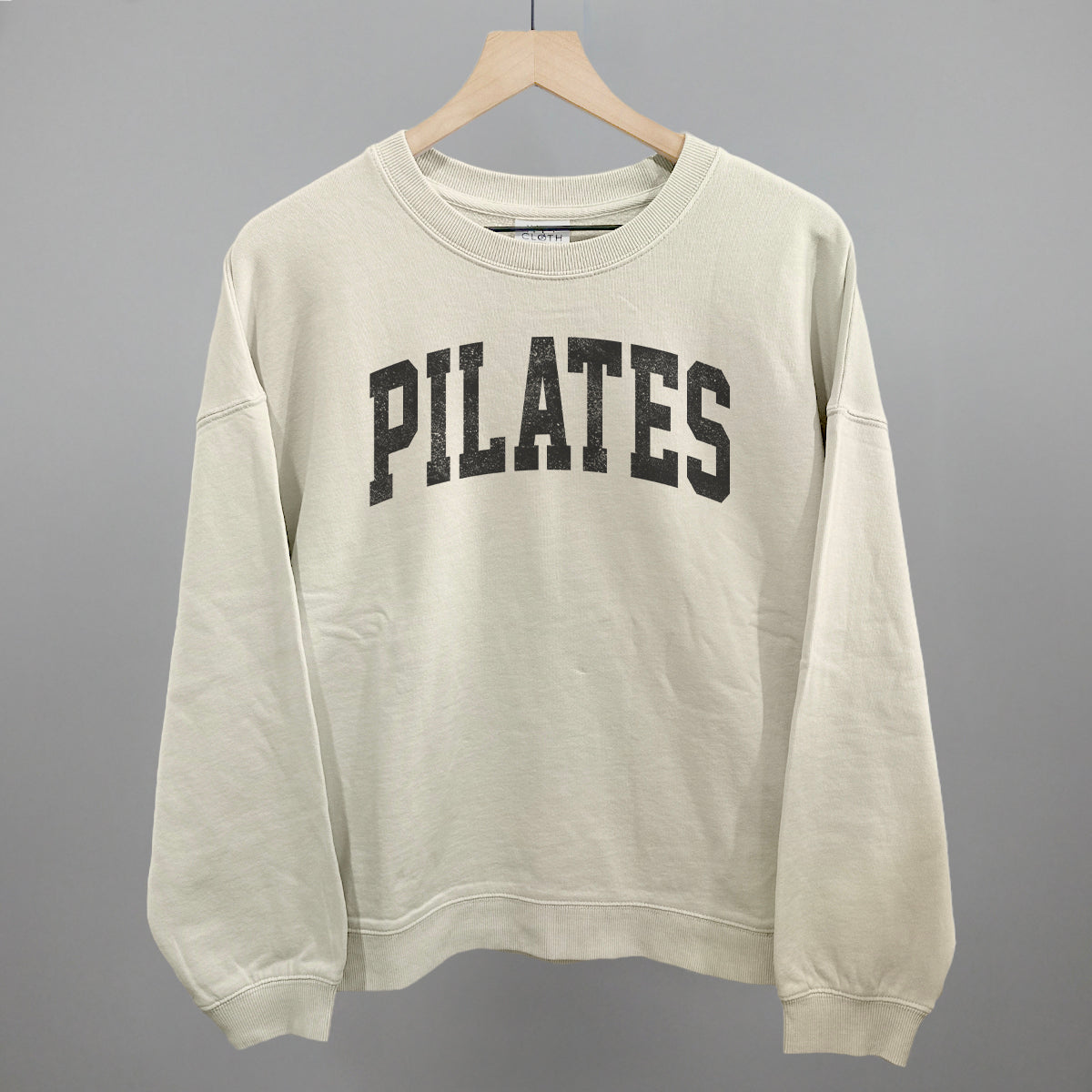 Pilates Arch Funny Oversized Boxy Crewneck Sweatshirt in Bone – Ivy + Cloth