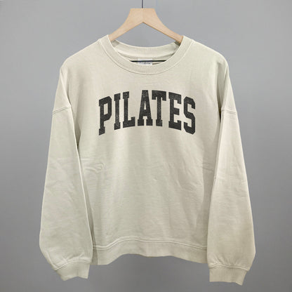 Pilates Arch Funny Oversized Boxy Crewneck Sweatshirt in Bone – Ivy + Cloth