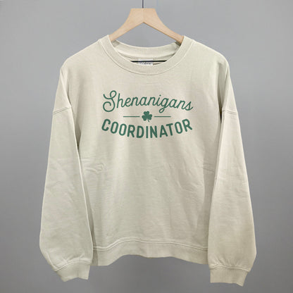 Shenanigans Coordinator Funny Oversized Boxy Crewneck Sweatshirt in Bone – Ivy + Cloth