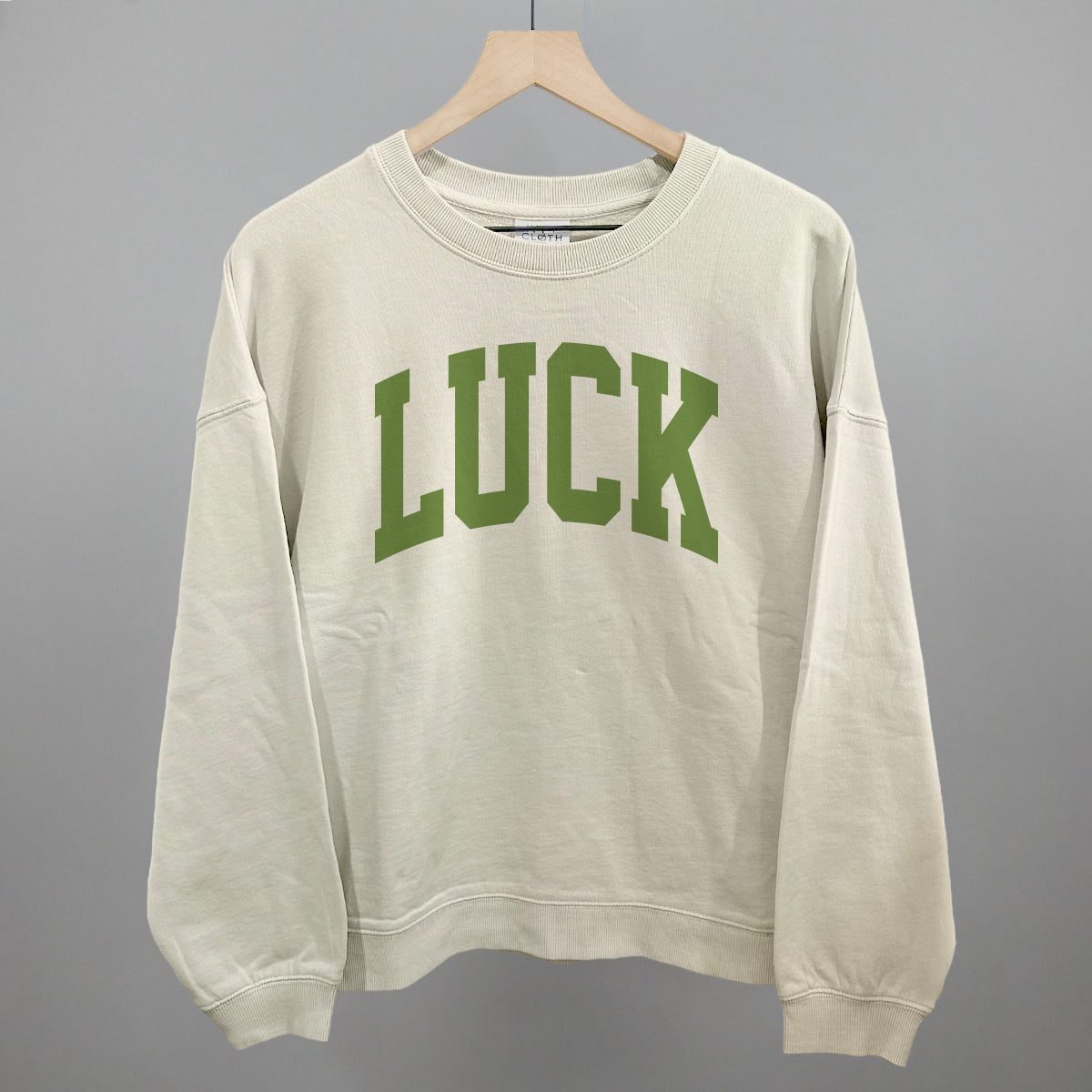 Luck Arch Funny Oversized Boxy Crewneck Sweatshirt in Bone – Ivy + Cloth