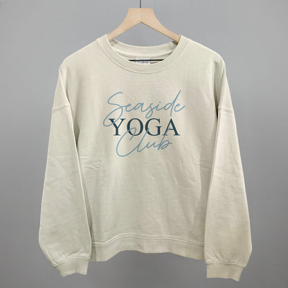 Seaside Yoga Club Funny Oversized Boxy Crewneck Sweatshirt in Bone – Ivy + Cloth