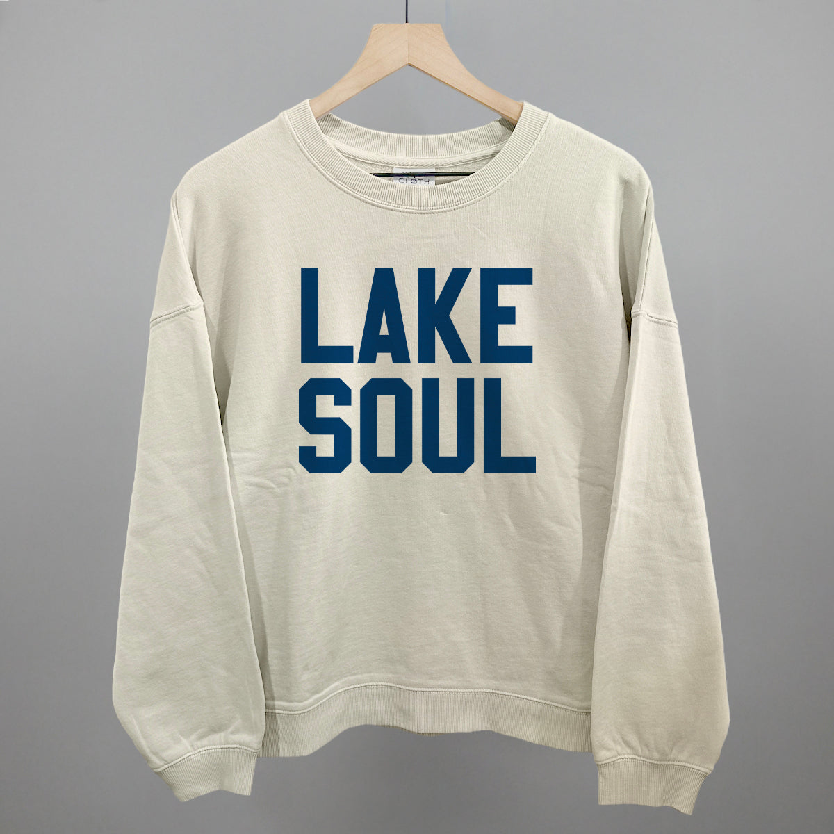 Lake Soul Funny Oversized Boxy Crewneck Sweatshirt in Bone – Ivy + Cloth