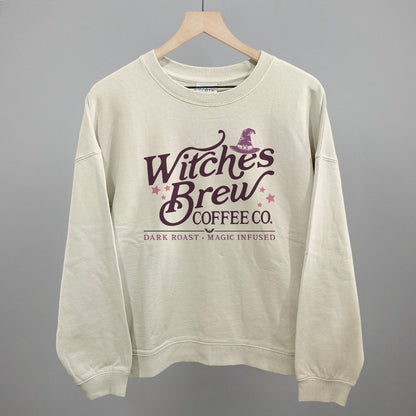 Witches Brew Coffee Co Funny Oversized Boxy Crewneck Sweatshirt in Bone – Ivy + Cloth