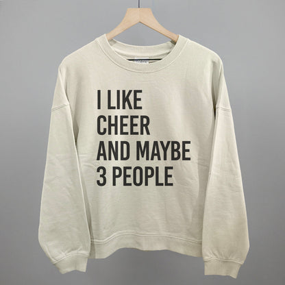 I Like Cheer And Maybe 3 People Funny Oversized Boxy Crewneck Sweatshirt in Bone – Ivy + Cloth