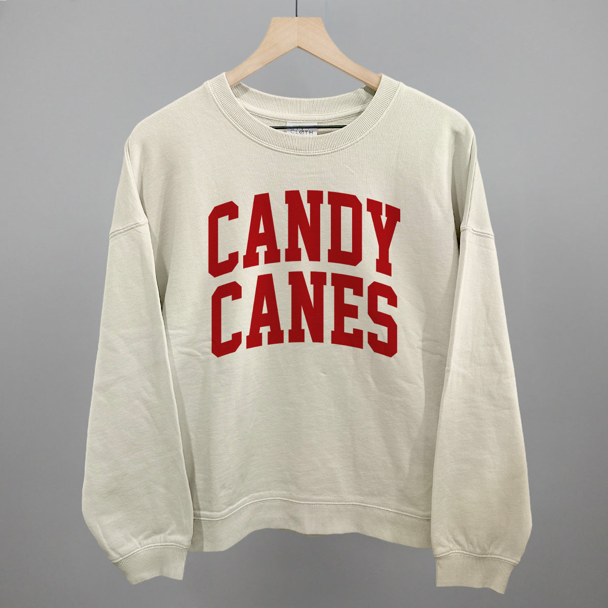 Candy Canes Arch Funny Oversized Boxy Crewneck Sweatshirt in Bone – Ivy + Cloth