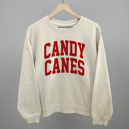 Candy Canes Arch Funny Oversized Boxy Crewneck Sweatshirt in Bone – Ivy + Cloth