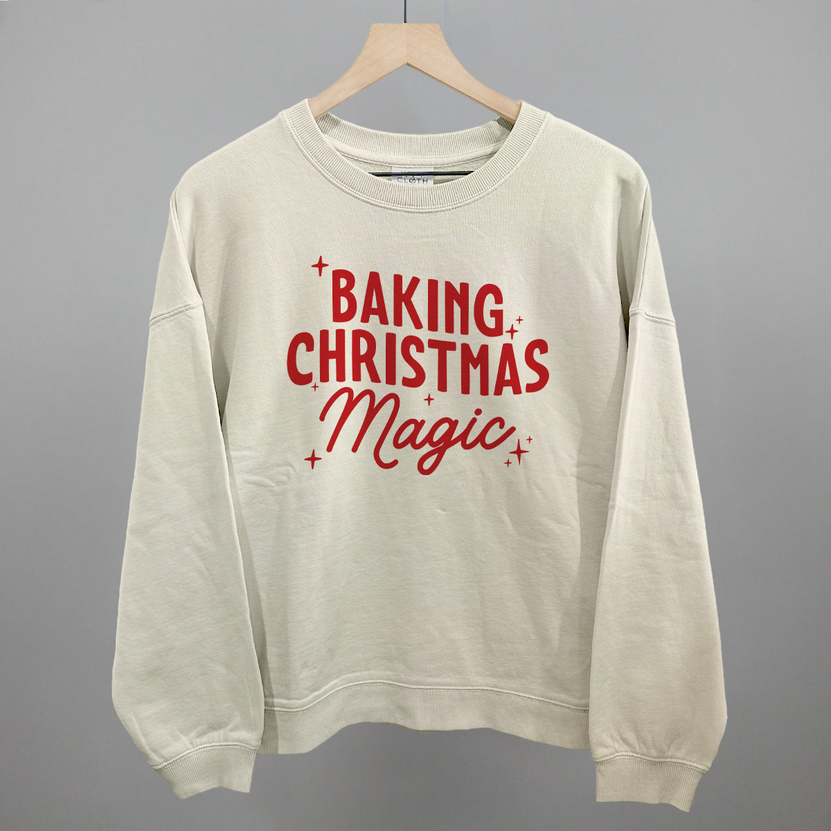 Baking Christmas Magic Funny Oversized Boxy Crewneck Sweatshirt in Bone – Ivy + Cloth