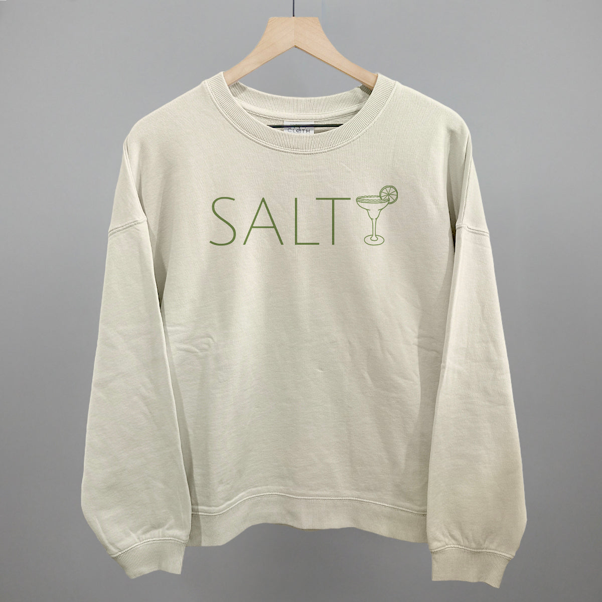Salty Margarita Doodle Funny Oversized Boxy Crewneck Sweatshirt in Bone – Ivy + Cloth