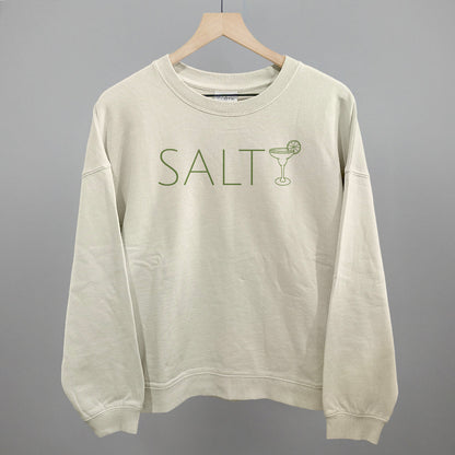 Salty Margarita Doodle Funny Oversized Boxy Crewneck Sweatshirt in Bone – Ivy + Cloth