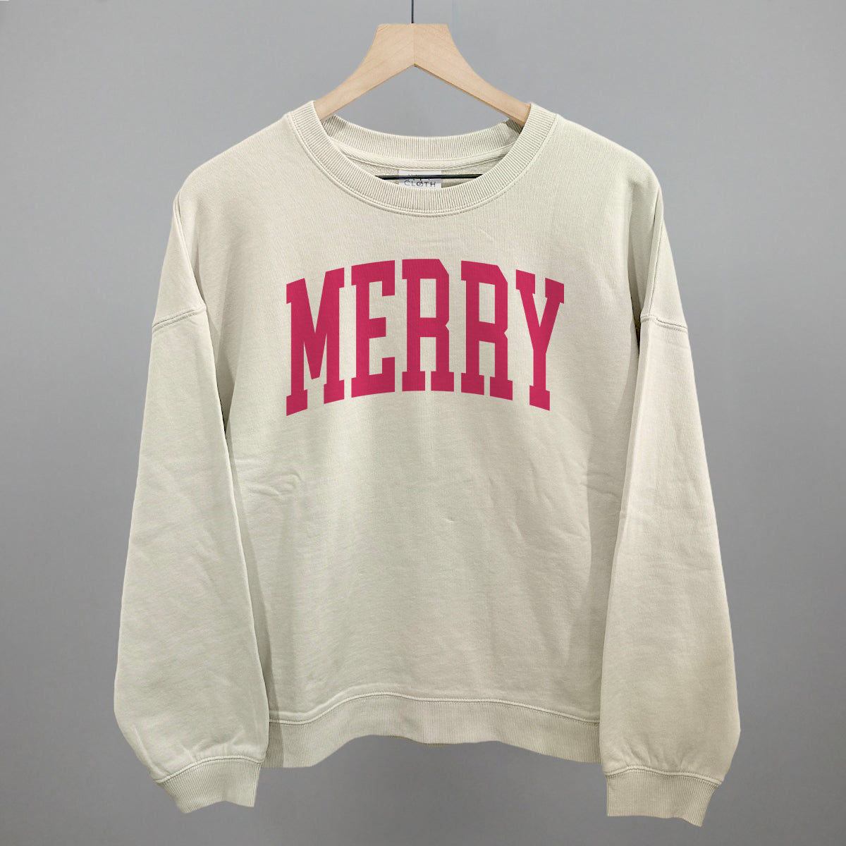 Merry Arch Funny Oversized Boxy Crewneck Sweatshirt in Bone – Ivy + Cloth
