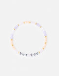 Elevated Faith Christian Jewelry Bracelet featuring colorful beads and the phrase BUT GOD