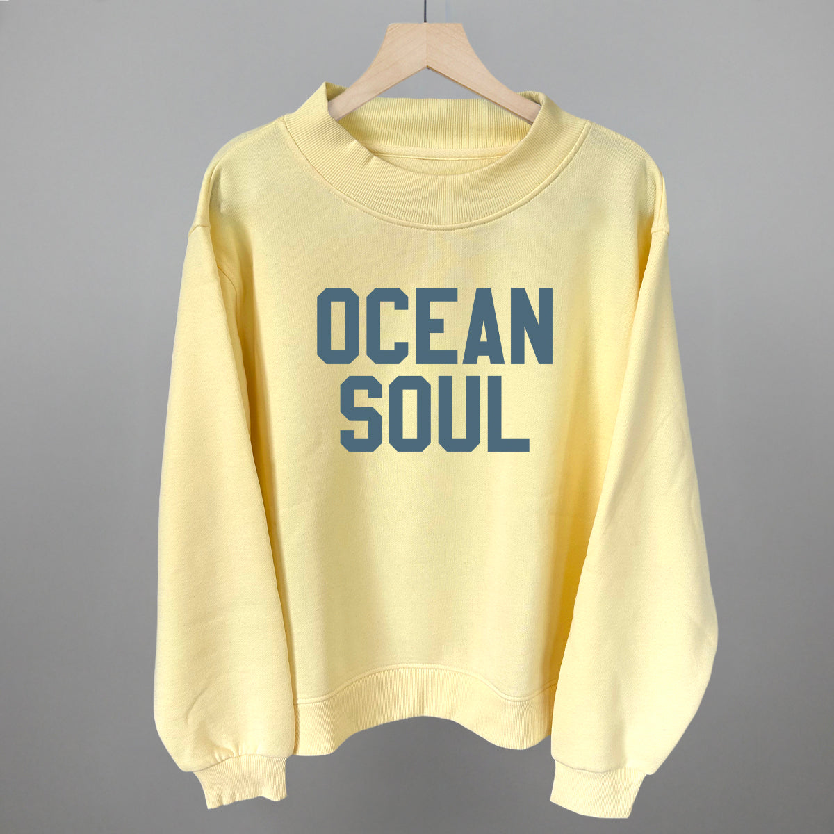 Ocean Soul Beach graphic top in Butter Yellow