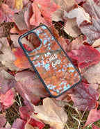 Elevated Faith Christian iPhone Case with text I am a child of God on a colorful leaf background
