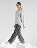 Elevated Faith Christian Crewneck Sweatshirt in light gray with a relaxed fit for comfortable style