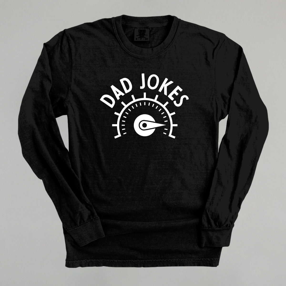 Dad Jokes Meter Funny Comfort Colors Long Sleeve T-Shirt in Black – Ivy + Cloth