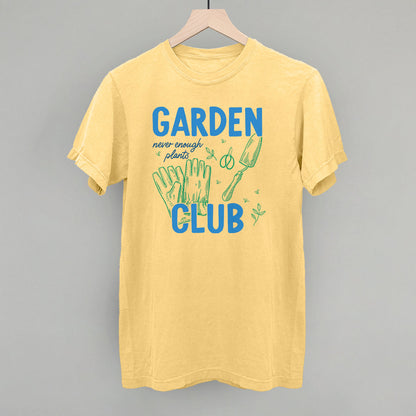 Garden Club Gardening graphic Comfort Colors tee in Butter