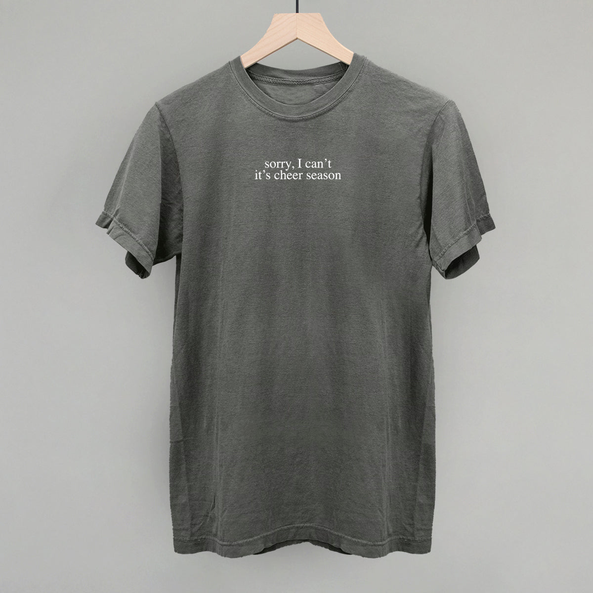 Sorry It's Cheer Season Funny Comfort Colors T-Shirt in Pepper – Ivy + Cloth