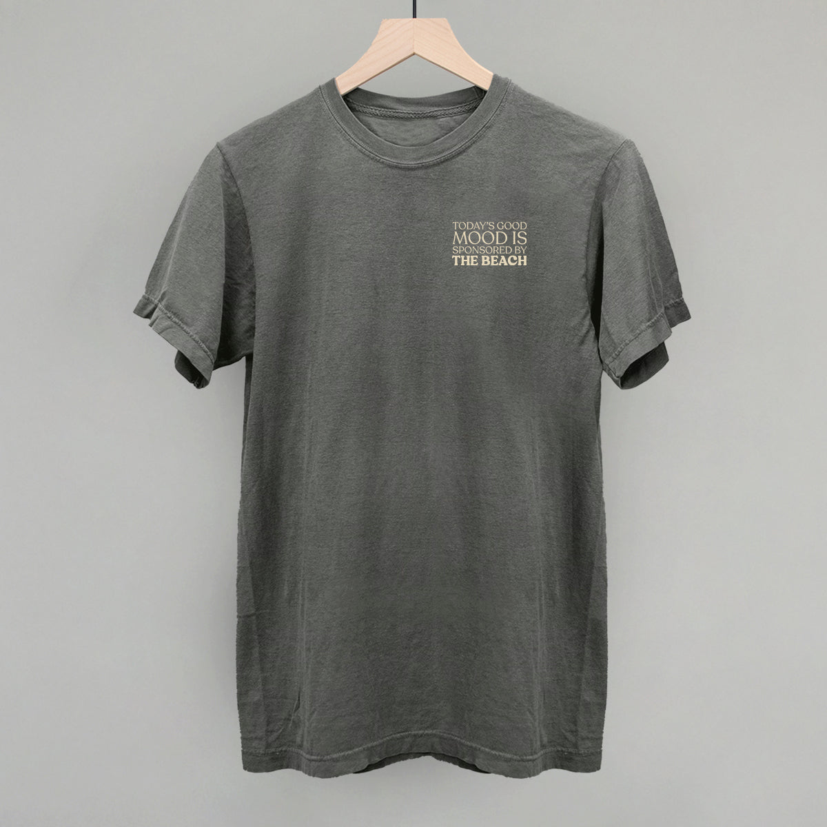 Good Mood Sponsored By The Beach graphic Comfort Colors tee in Pepper
