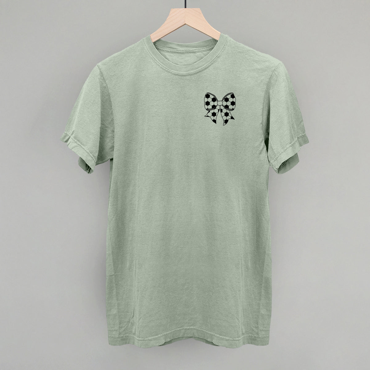 Soccer Bow (Left Chest) Funny Comfort Colors T-Shirt in Bay – Ivy + Cloth