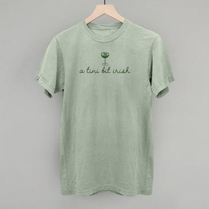 A Tini Bit Irish St. Patrick's Day graphic Comfort Colors tee in Bay