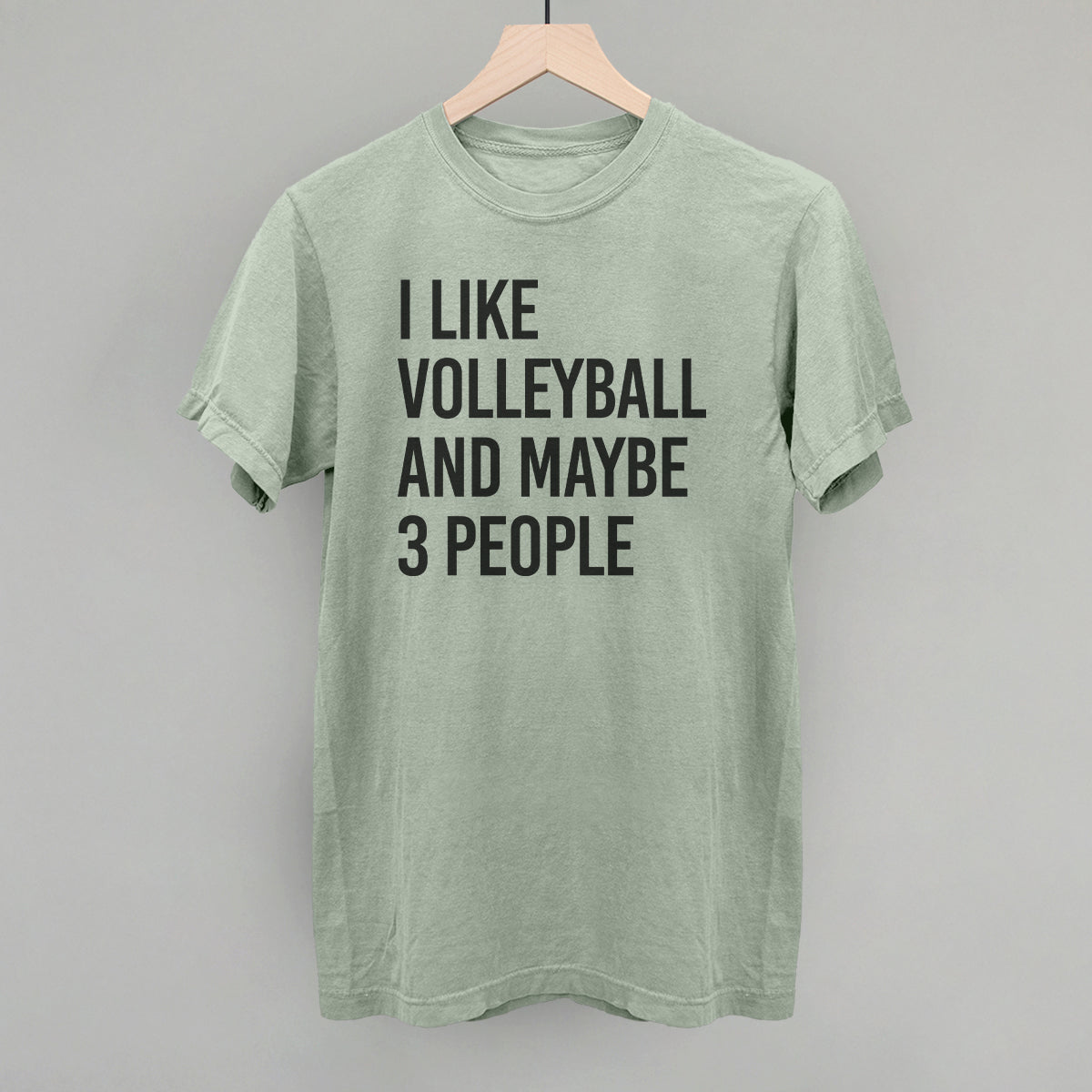 I Like Volleyball and Maybe 3 People graphic Comfort Colors tee in Bay