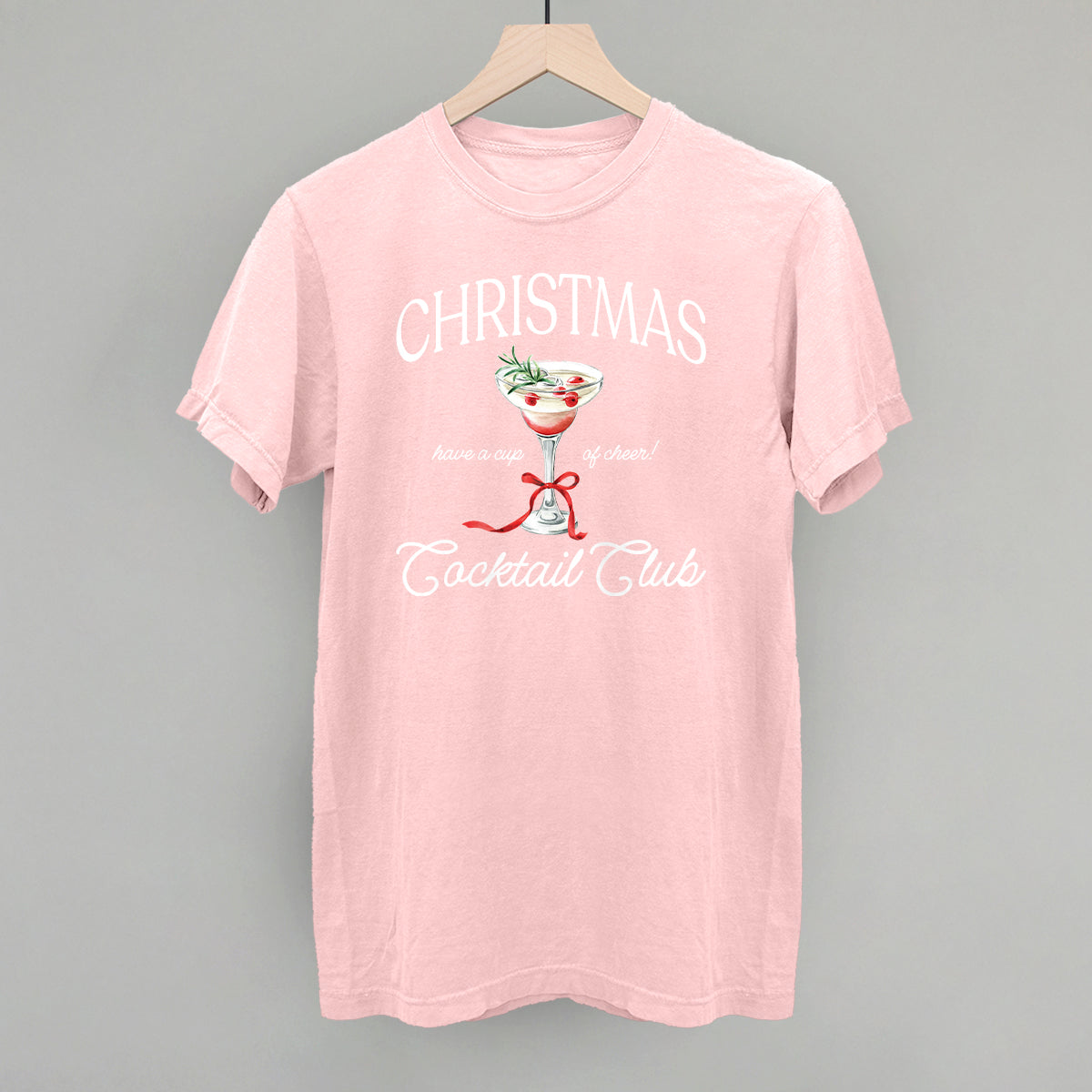 Christmas Cocktail Club Funny Comfort Colors T-Shirt in Blossom – Ivy + Cloth