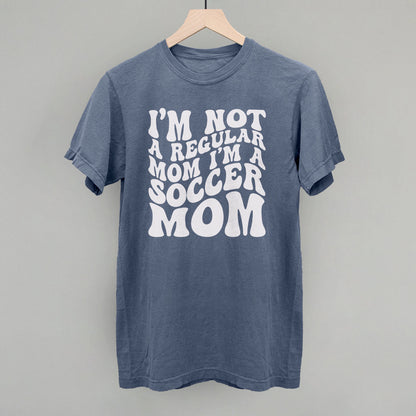 Not a Regular Mom Soccer Funny Comfort Colors T-Shirt in Blue Jean – Ivy + Cloth