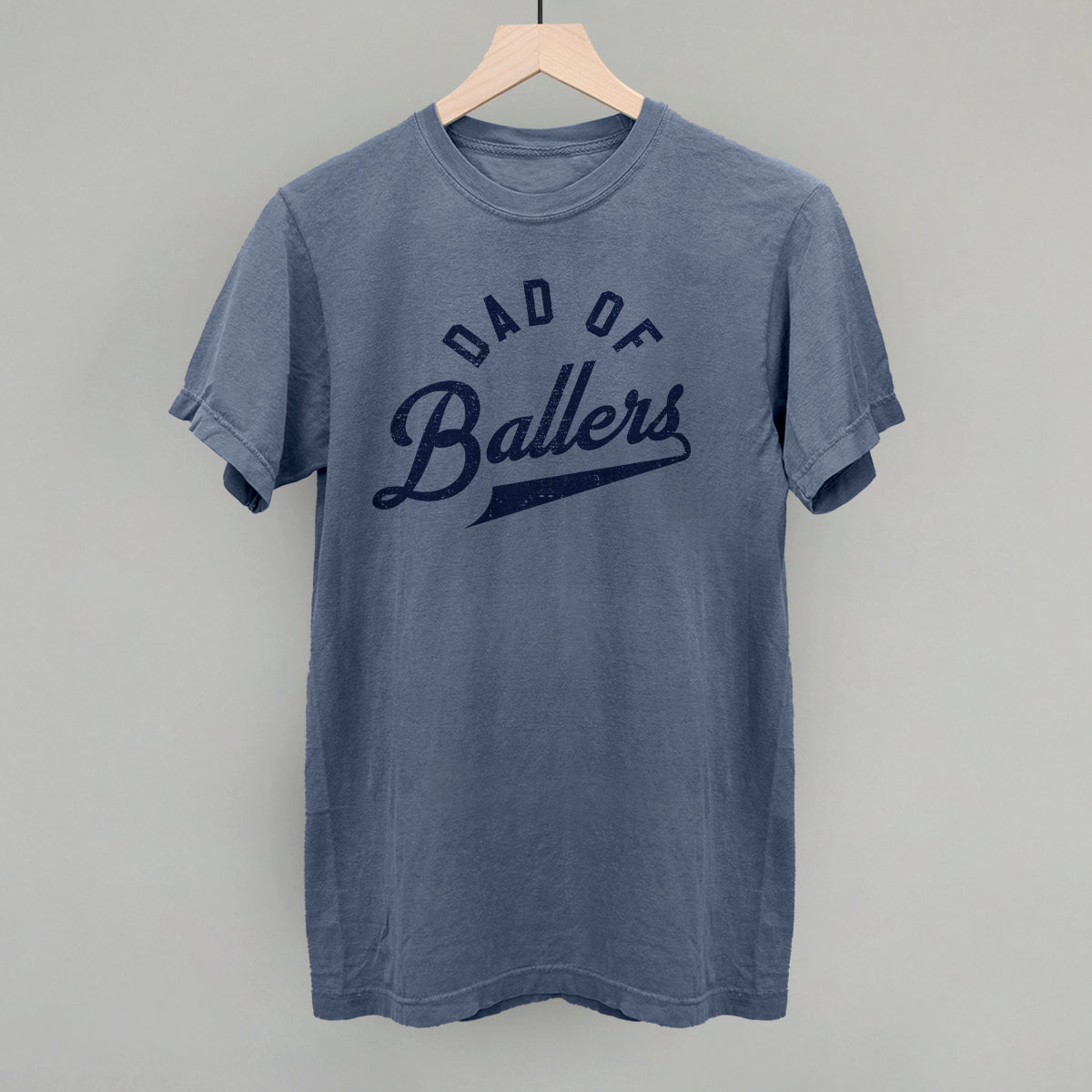 Dad of Ballers Arc Funny Comfort Colors T-Shirt in Blue Jean – Ivy + Cloth