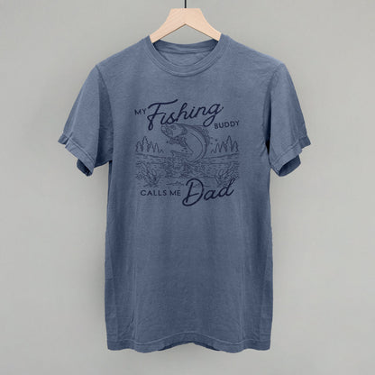 My Fishing Buddy Calls Me Dad Funny Comfort Colors T-Shirt in Blue Jean – Ivy + Cloth