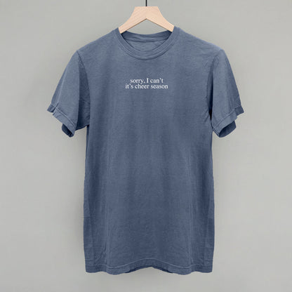 Sorry It's Cheer Season Funny Comfort Colors T-Shirt in Blue Jean – Ivy + Cloth