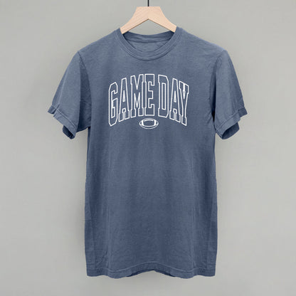 Game Day Outlined Arch Funny Comfort Colors T-Shirt in Blue Jean – Ivy + Cloth