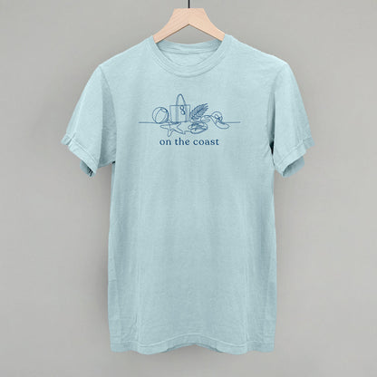 On The Coast Continuous Doodle Funny Comfort Colors T-Shirt in Chambray – Ivy + Cloth