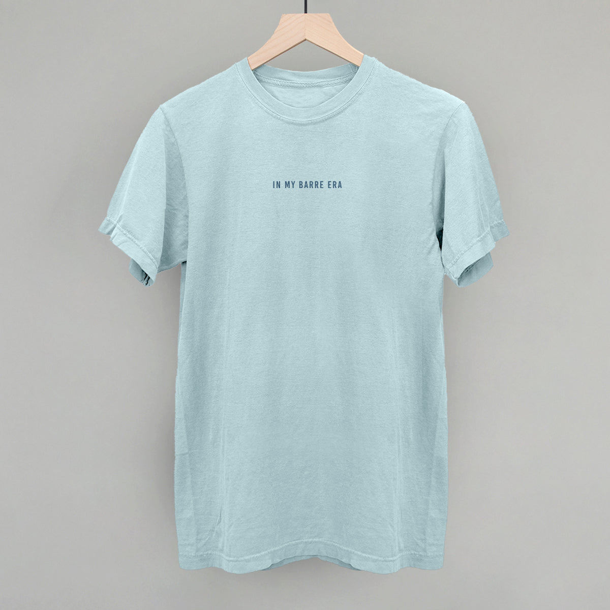 In My Barre Era graphic Comfort Colors tee in Chambray