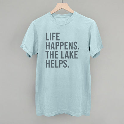 Life Happens. The Lake Helps. Funny Comfort Colors T-Shirt in Chambray – Ivy + Cloth