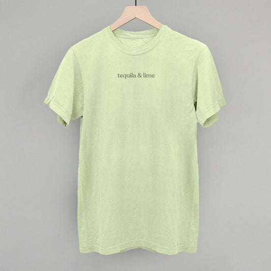 Tequila & Lime graphic Comfort Colors tee in Chic Lime