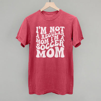 Not a Regular Mom Soccer Funny Comfort Colors T-Shirt in Crimson – Ivy + Cloth