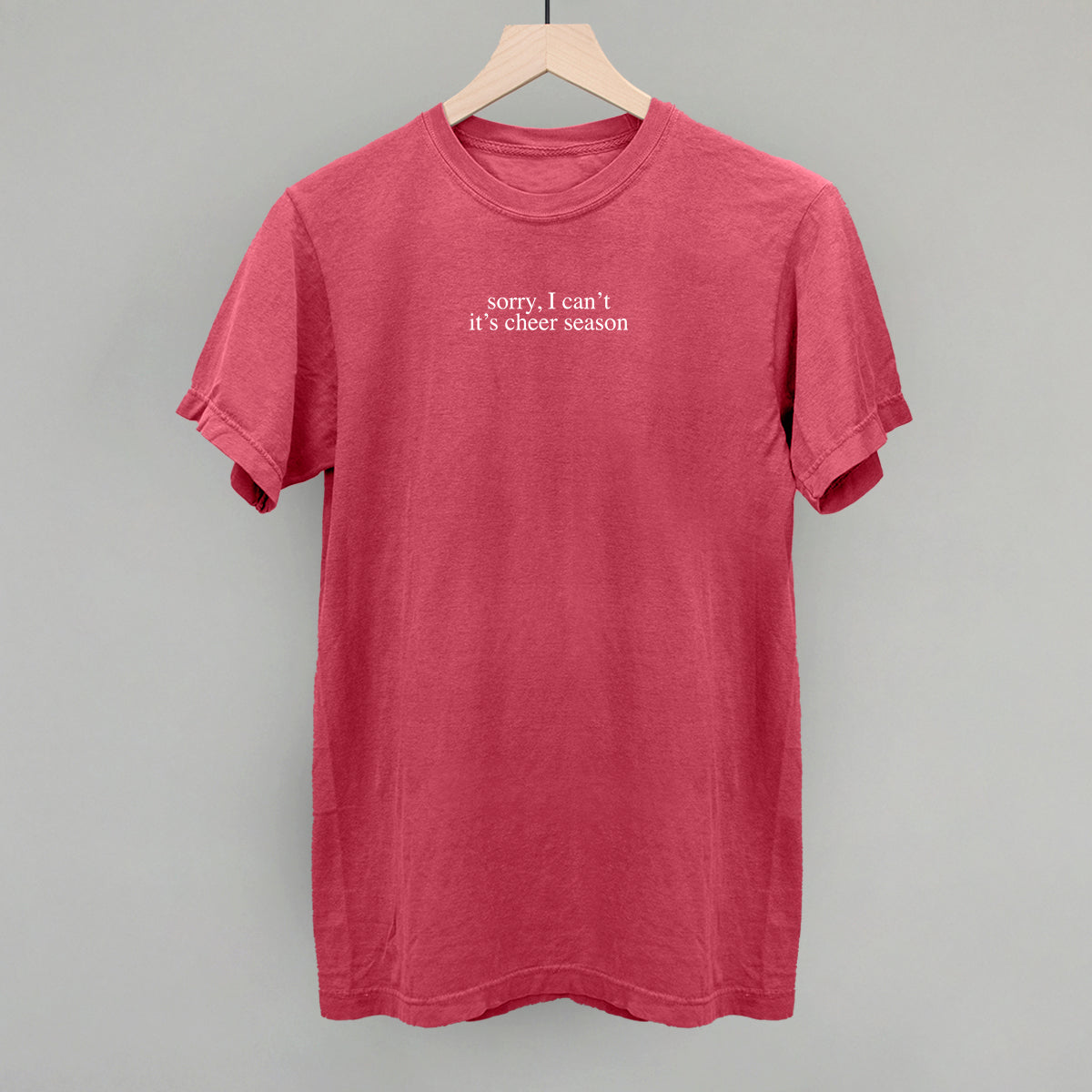 Sorry It's Cheer Season Funny Comfort Colors T-Shirt in Crimson – Ivy + Cloth