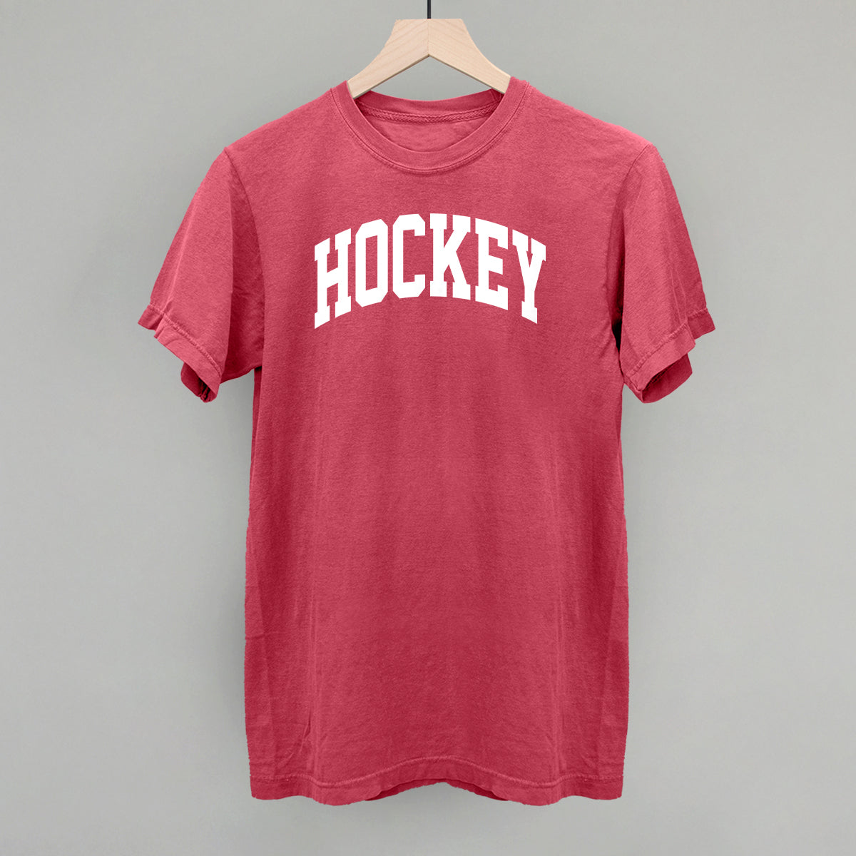 Hockey Arch (White) Funny Comfort Colors T-Shirt in Crimson – Ivy + Cloth