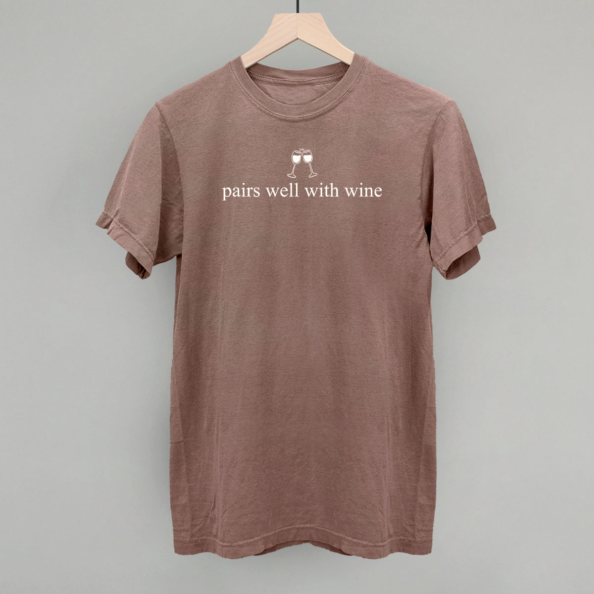 Pairs Well With Wine Funny Comfort Colors T-Shirt in Espresso – Ivy + Cloth