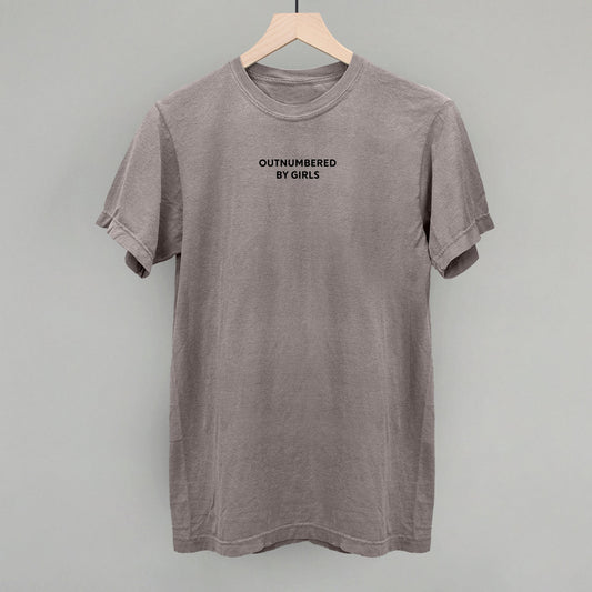 Outnumbered By Girls graphic Comfort Colors tee in Grey
